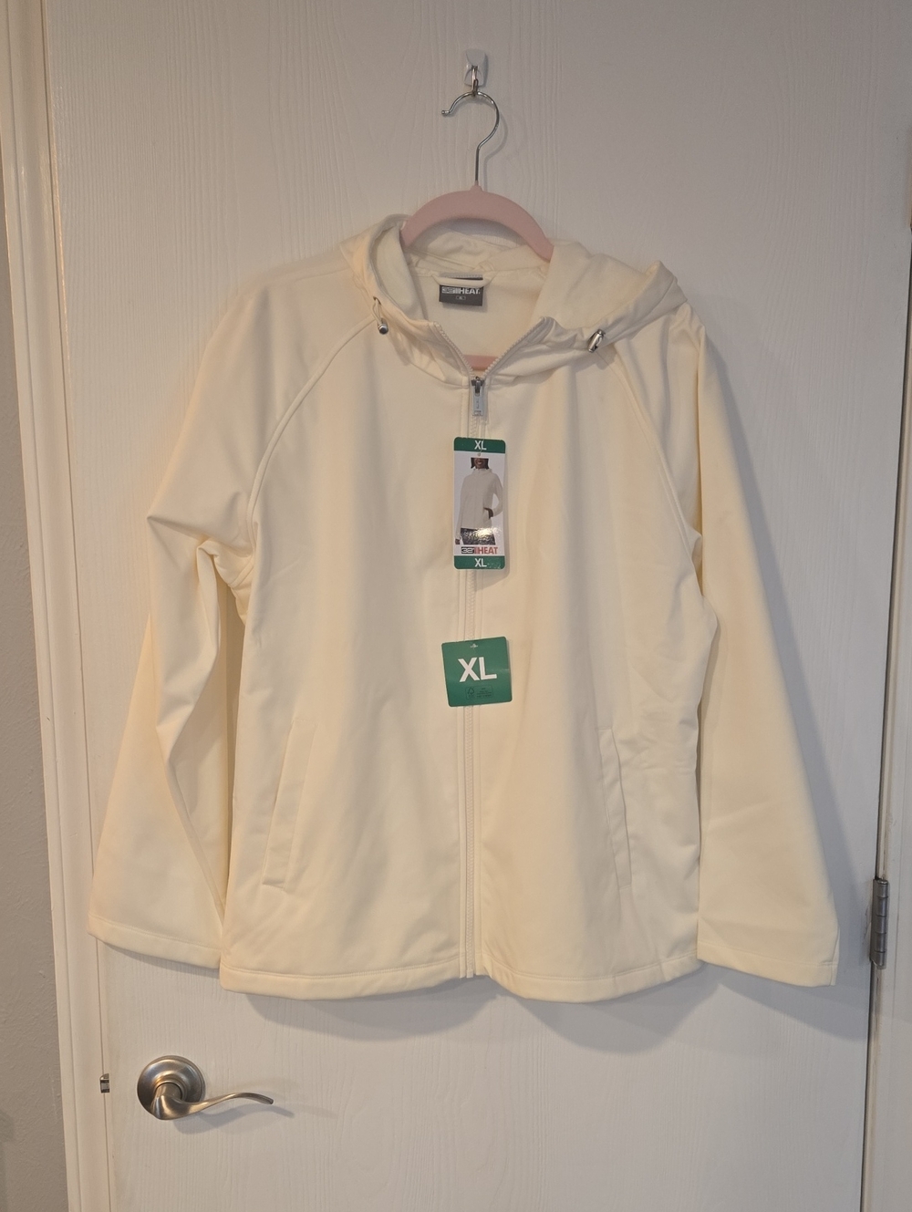 32 Degrees Cream Hooded Softshell Jacket for Women - XL - NWT